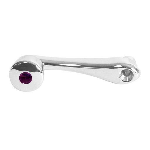 (DISCONTINUED)CR. WINDOW CRANK W/PURPLE CRYSTAL, SQUARE ADAPTER-P,K,I #54984 Light Gray