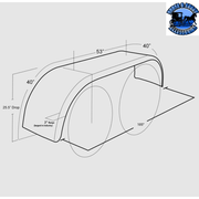 Hogebuilt full fender kit Stainless Steel Pair w/heavy duty brackets 25.5" drop FULL FENDERS Lavender