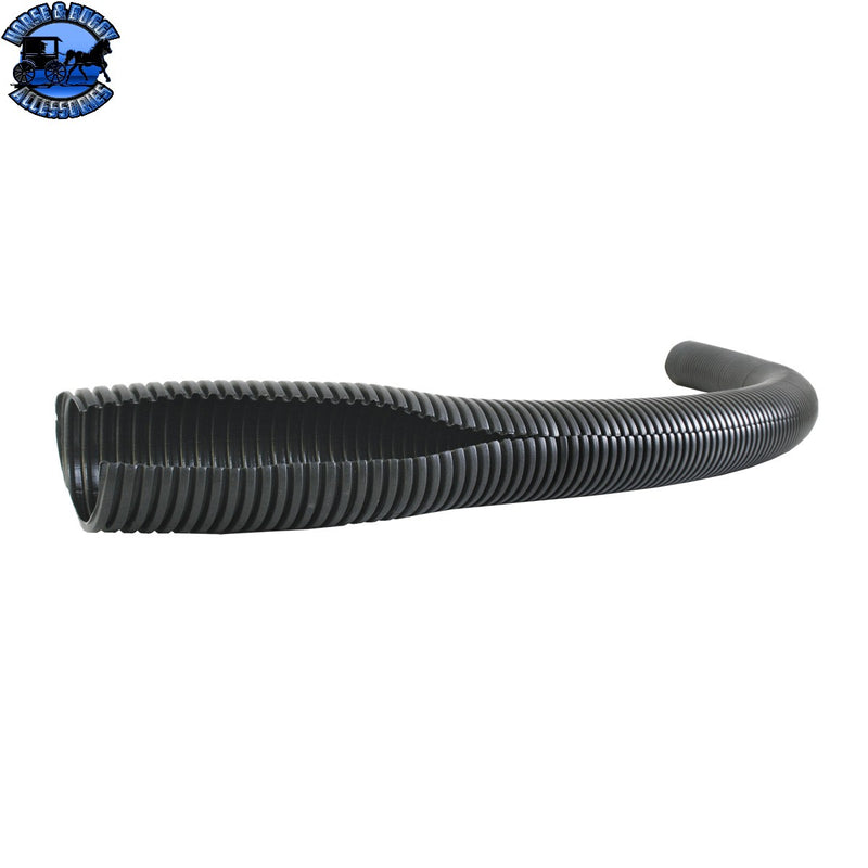 55112 1/2" ID BLACK CORRUGATED SPLIT LOOM, 100FT/ROLL