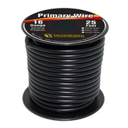 #55230 BLACK 16GA PRIMARY WIRE, 25FT ROLL W/ SPOOL WIRE Dark Slate Gray