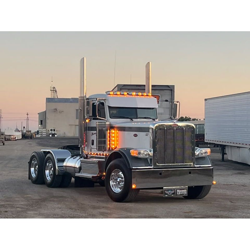 Grand General Flush Mount (1157 2 wire) 3.5" Watermelon Glass Marker Light Kits (CHOOSE COLOR) watermelon glass lens RED,DARK AMBER,LIGHT AMBER,CLEAR,BLUE,PURPLE,GREEN Dark Gray