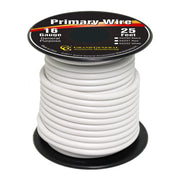 #55232 WHITE 16GA PRIMARY WIRE, 25FT ROLL W/ SPOOL WIRE Black
