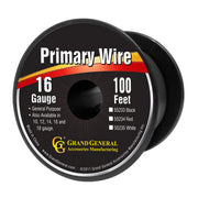 #55233 BLACK 16GA PRIMARY WIRE, 100FT ROLL W/ SPOOL WIRE Black