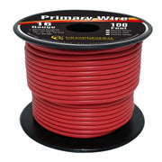 #55247 RED 14GA PRIMARY WIRE, 500FT ROLL W/ SPOOL WIRE Brown