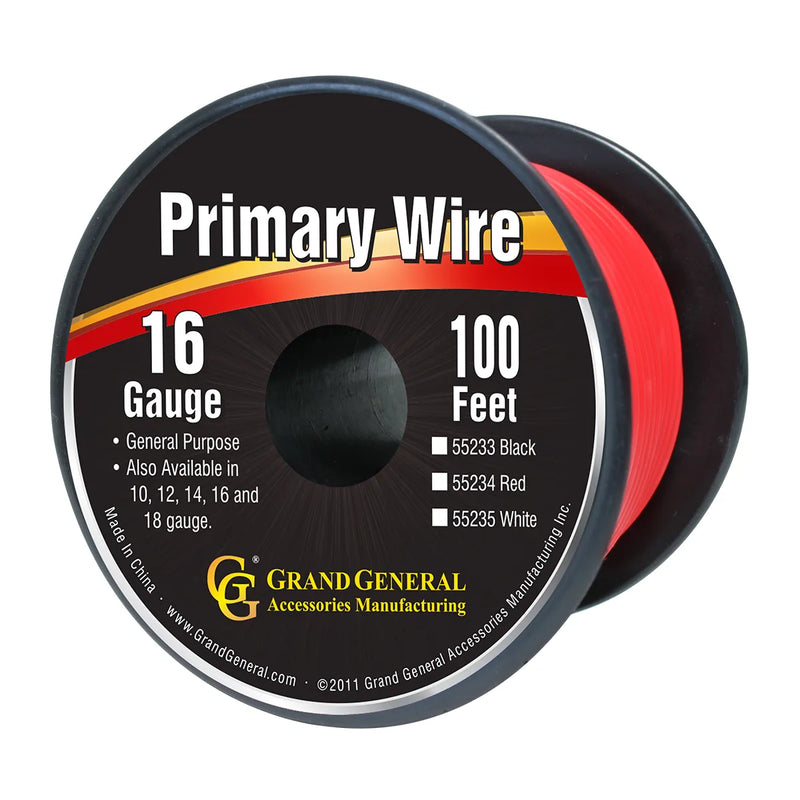 #55234 RED 16GA PRIMARY WIRE, 100FT ROLL W/ SPOOL WIRE Dark Slate Gray