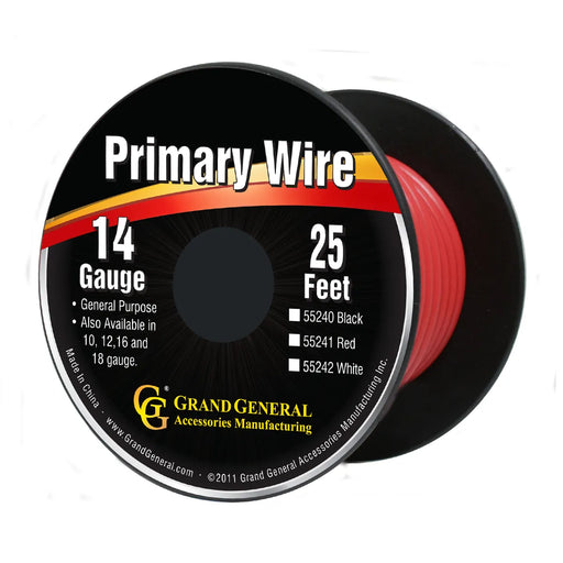 #55241 RED 14GA PRIMARY WIRE, 25FT ROLL W/ SPOOL WIRE Dark Salmon