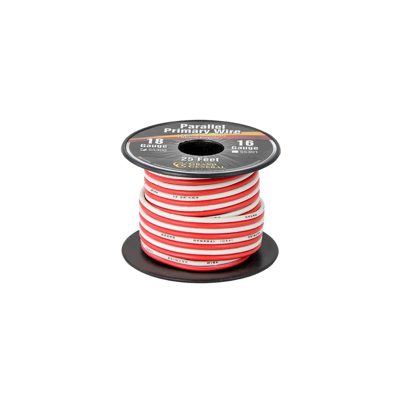 #55300 18GA PARALLEL PRIMARY WIRE, 2 WIRES, 25FT/ROLL WIRE Maroon