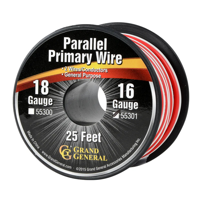 #55301 16GA PARALLEL PRIMARY WIRE, 2 WIRES, 25FT/ROLL WIRE Tan