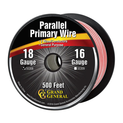 #55308 18GA PARALLEL PRIMARY WIRE, 2 WIRES, 500FT/ROLL WIRE Tan