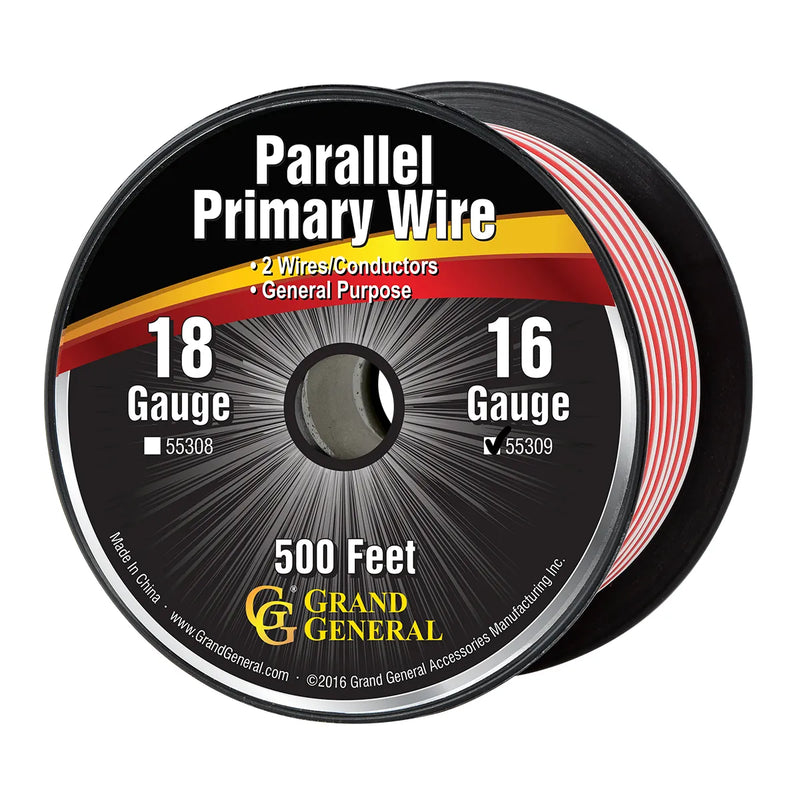 #55309 16GA PARALLEL PRIMARY WIRE, 2 WIRES, 500FT/ROLL WIRE Tan