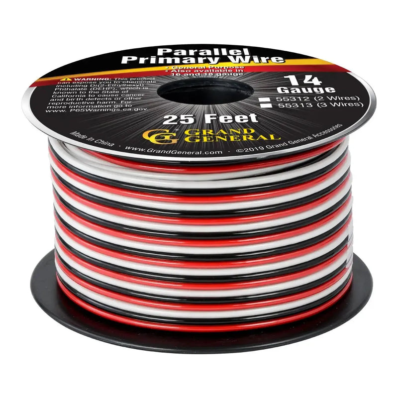 #55313 14GA PARALLEL PRIMARY WIRE, 3 WIRES, 25FT/ROLL WIRE Tan