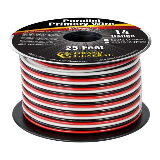 #55313 14GA PARALLEL PRIMARY WIRE, 3 WIRES, 25FT/ROLL WIRE Tan