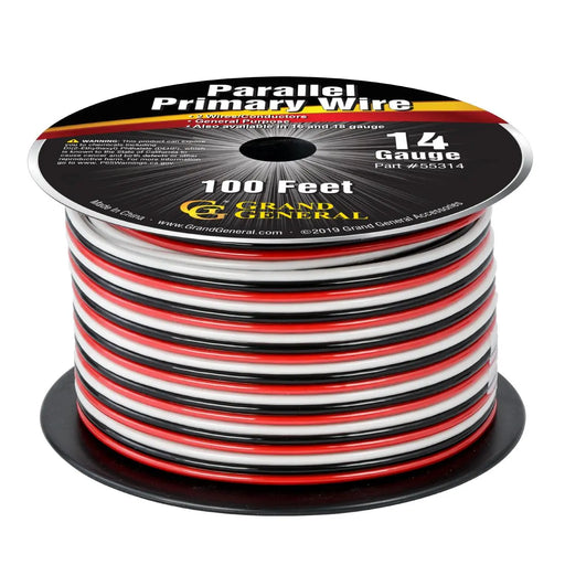 #55314 14GA PARALLEL PRIMARY WIRE, 2 WIRES, 100FT/ROLL WIRE Tan