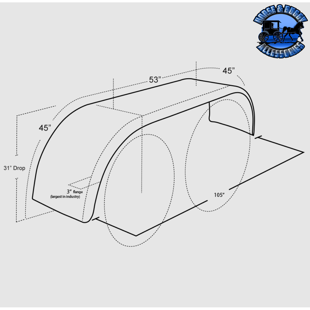 Hogebuilt full fender kit Stainless Steel Pair w/heavy duty brackets 3