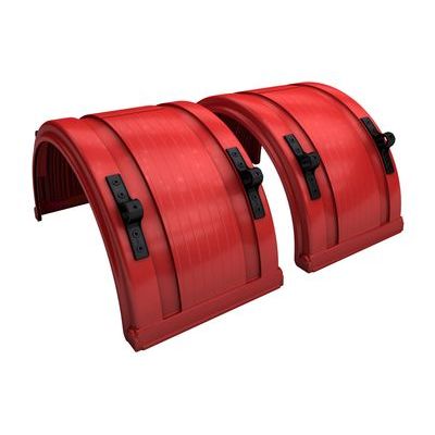 031-01529 red spray master series single radius fender fixed mount 22.5 24.5 tires (pair)
