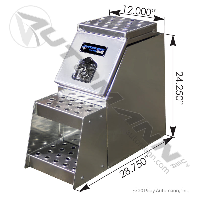 562.SB12LMA-S  Step Box Large Mouth 12x25x28 Aluminum