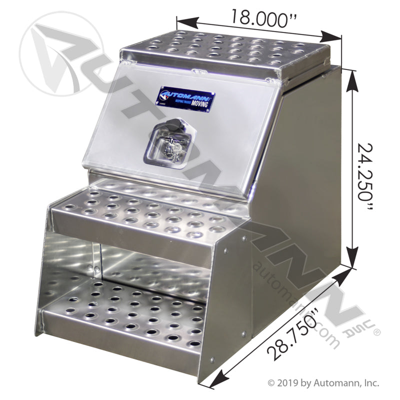 562.SB18LMA-S  Step Box Large Mouth 18x25x28 Aluminum