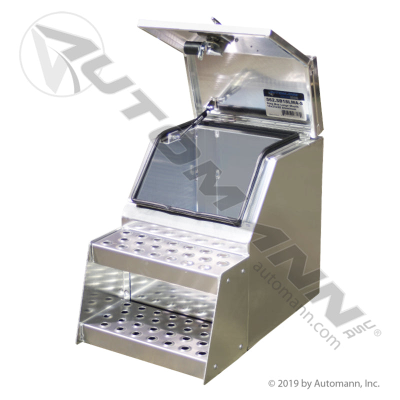 562.SB18LMA-S  Step Box Large Mouth 18x25x28 Aluminum