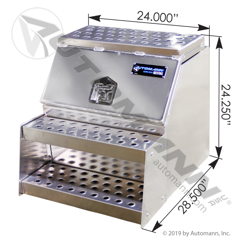562.SB24LMA-S   Step Box Large Mouth 24x25x28 Aluminum