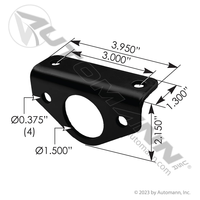 562.U59952 Kenworth Exhaust Bracket Black