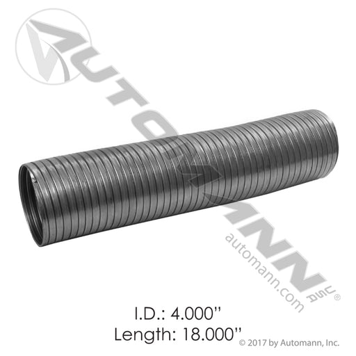 562.U7340-18G - Flex Tubing 4in X 18in Galvanized Dim Gray