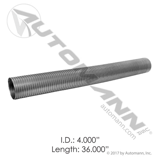 562.U7340-36G - Flex Tubing 4in X 36in Galvanized Dark Gray