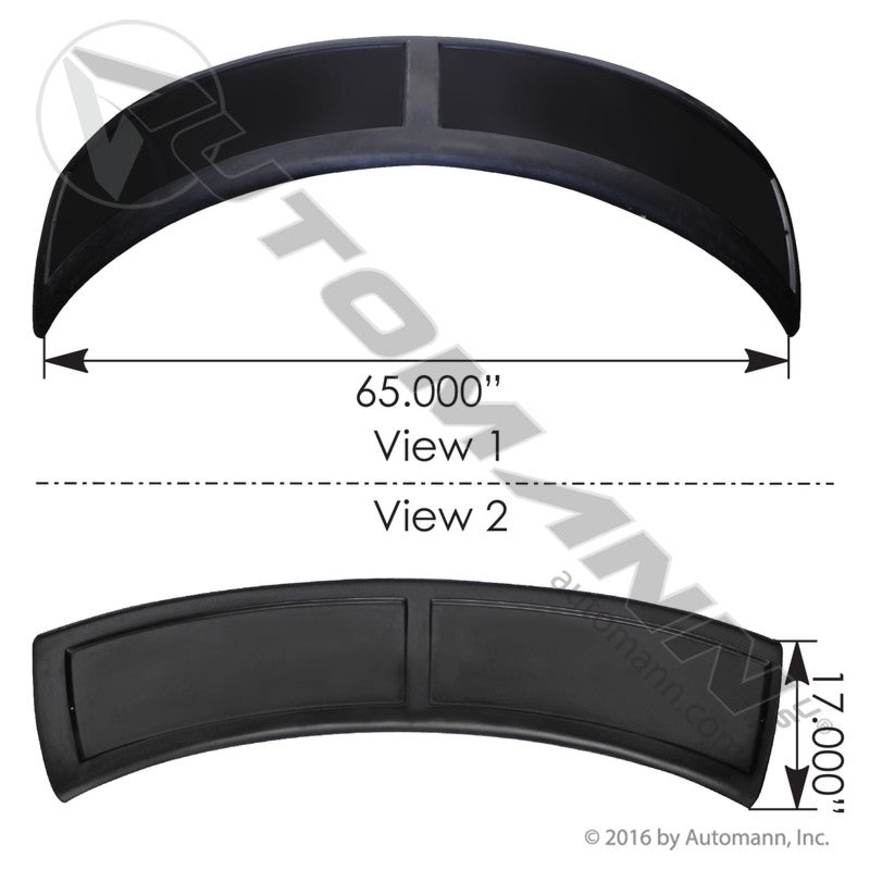 564.75022 BLACK POLY FENDER LINER (PETE 379)(SOLD BY THE PAIR)