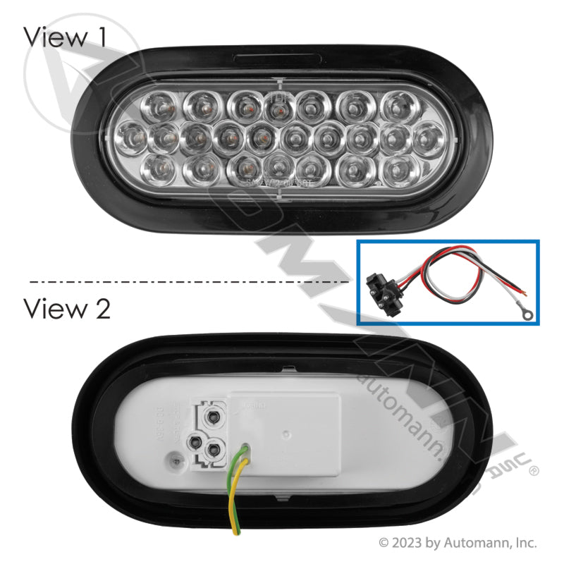 571.LD68CAG24-1K - Warning Light Kit 6in Amber/Green 24-Dio