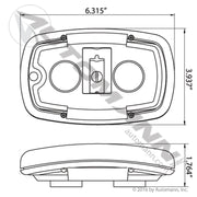 571.LD87AL18M - Warning Light LED Magnetic Amber Light Gray