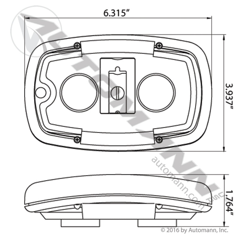571.LD87AL18M - Warning Light LED Magnetic Amber Light Gray