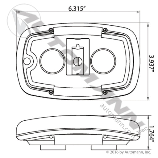 571.LD87AL18M - Warning Light LED Magnetic Amber Light Gray