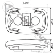 571.LD87RL18M - Warning Light LED Magnetic Red Light Gray
