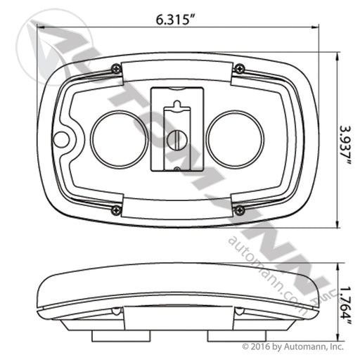 571.LD87RL18M - Warning Light LED Magnetic Red Light Gray