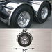 Light Gray CP MATERIAL hogebuilt 83" single axle fenders only Stainless Steel polished Pair #CP-2706 SINGLE AXLE FENDER