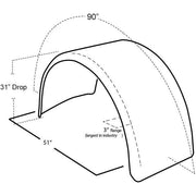 hogebuilt 90" single axle fender kit Stainless Steel w/heavy duty brackets h-2756 4x mq2012 4x h-1447 SINGLE AXLE FENDER Lavender