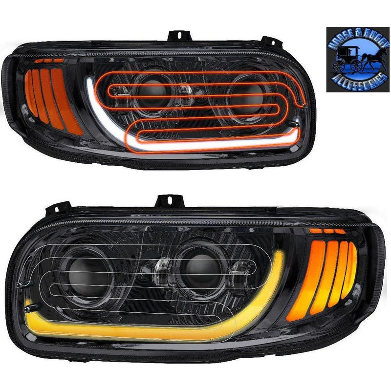 Peterbilt 389 Trux headlights (Choose style and Color) dot approved (ALL LED) PETERBILT Heated / Chrome / Driver's Side,Heated / Chrome / Passenger's Side,Heated / Black / Driver's Side,Heated / Black / Passenger's Side,Standard / Chrome / Driver's Side,Standard / Chrome / Passenger's Side,Standard / Black / Driver's Side,Standard / Black / Passenger's Side Dark Slate Gray