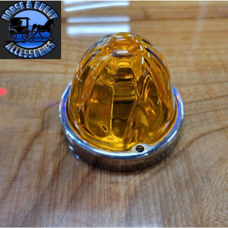 Grand General Flush Mount 3.5" Glass Watermelon Light Kits (1 wire 1156) (choose color) WATERMELON 1156 light amber Dim Gray