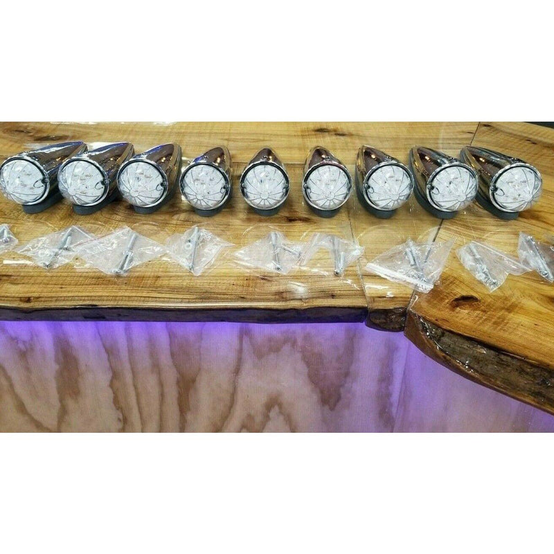 Watermelon Grakon 1000 Cab 19 c/Amber LED Light Truck Set of 9 universal 39824 watermelon sealed led Rosy Brown