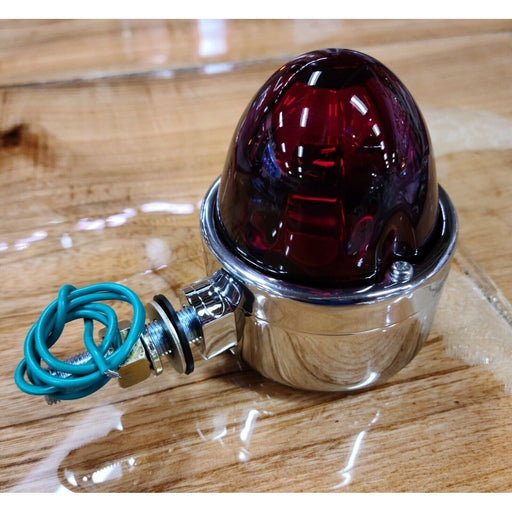 Rosy Brown Single Face Chrome Die Cast Auxiliary Light with Glass Lens (Choose Color) watermelon RED (W/S.S BEZEL)