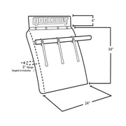 CP MATERIAL heavy duty 430 stainless hogebuilt quarter fenders straps pair w/hardware #CP-hb134 QUARTER FENDER Black