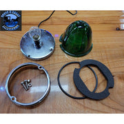 Grand General Flush Mount (1157 2 wire) 3.5" Watermelon Glass Marker Light Kits (CHOOSE COLOR) watermelon glass lens RED,DARK AMBER,LIGHT AMBER,CLEAR,BLUE,PURPLE,GREEN Dim Gray