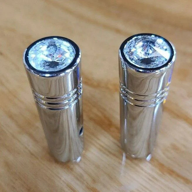 #40020P 1-7/8" Short Aluminum Toggle Switch Extension With Crystal For Kenworth - Clear Crystal (2-Pack)