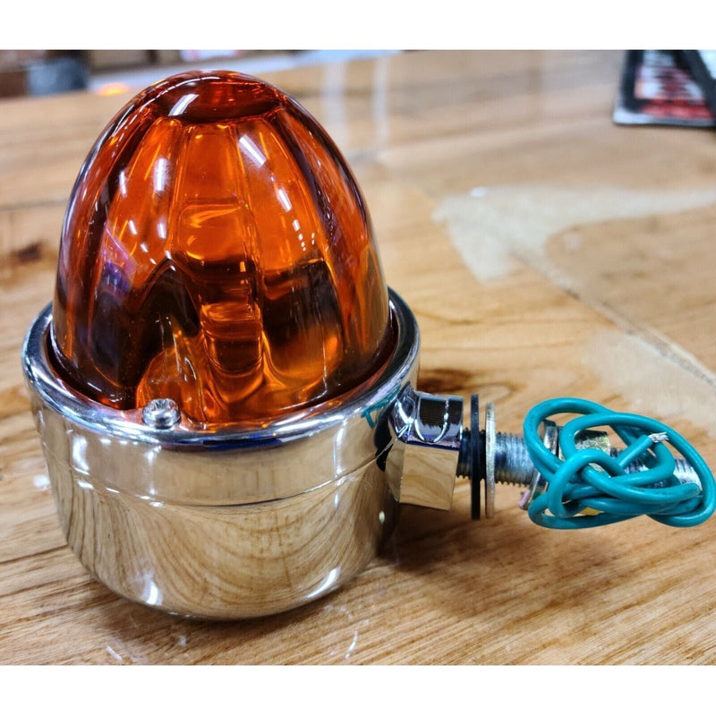 Single Face Chrome Die Cast Auxiliary Light with Glass Lens (Choose Color) watermelon DARK AMBER (W/S.S BEZEL) Rosy Brown