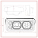 Dark Slate Gray Trux 4x6" TLED-H120/H121 Universal LED Projector Headlight Assembly Set 4"X6" HEADLIGHT