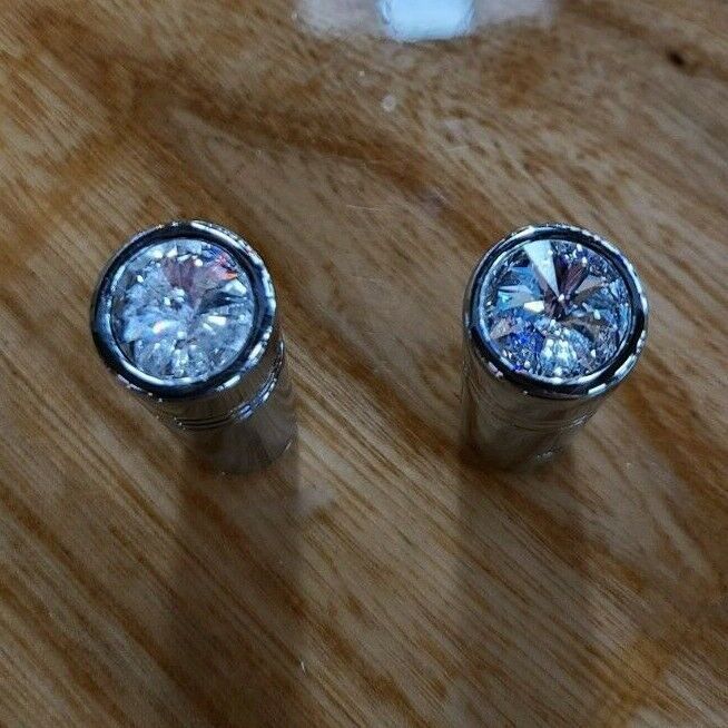 #40020P 1-7/8" Short Aluminum Toggle Switch Extension With Crystal For Kenworth - Clear Crystal (2-Pack)