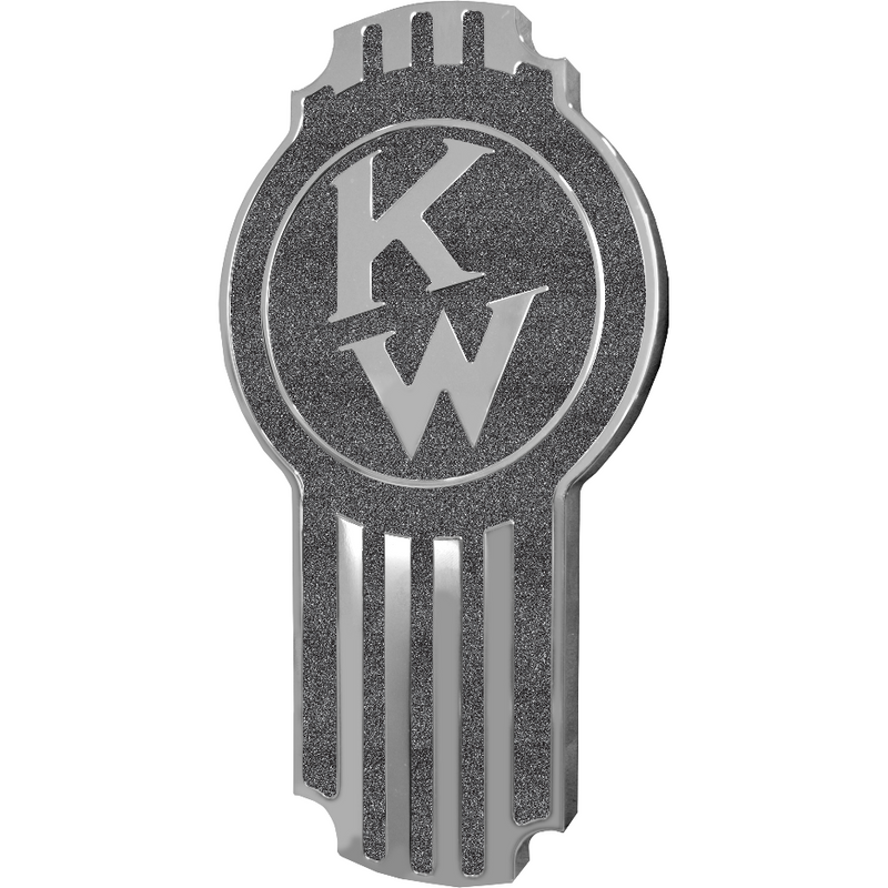 Kenworth Emblem Engraved Old Style Black Metallic 195 EMBLEM Dim Gray