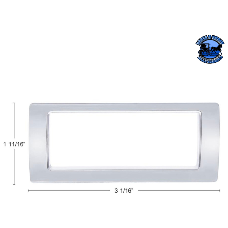 Chrome Dash Storage Pocket Trim for 2018-2022 Freightliner Cascadia #42437 Dash Pocket Trim Light Gray