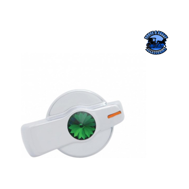 A/C KNOB (NEWER MODEL) WITH COLOR CRYSTAL FOR 2005-2010 FREIGHTLINER (Choose Color) A/C Knob Green Light Gray