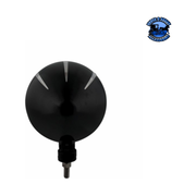 Black "Billet" Style Groove Headlight With Visor Crystal H4 Bulb #32680 HEADLIGHT Black