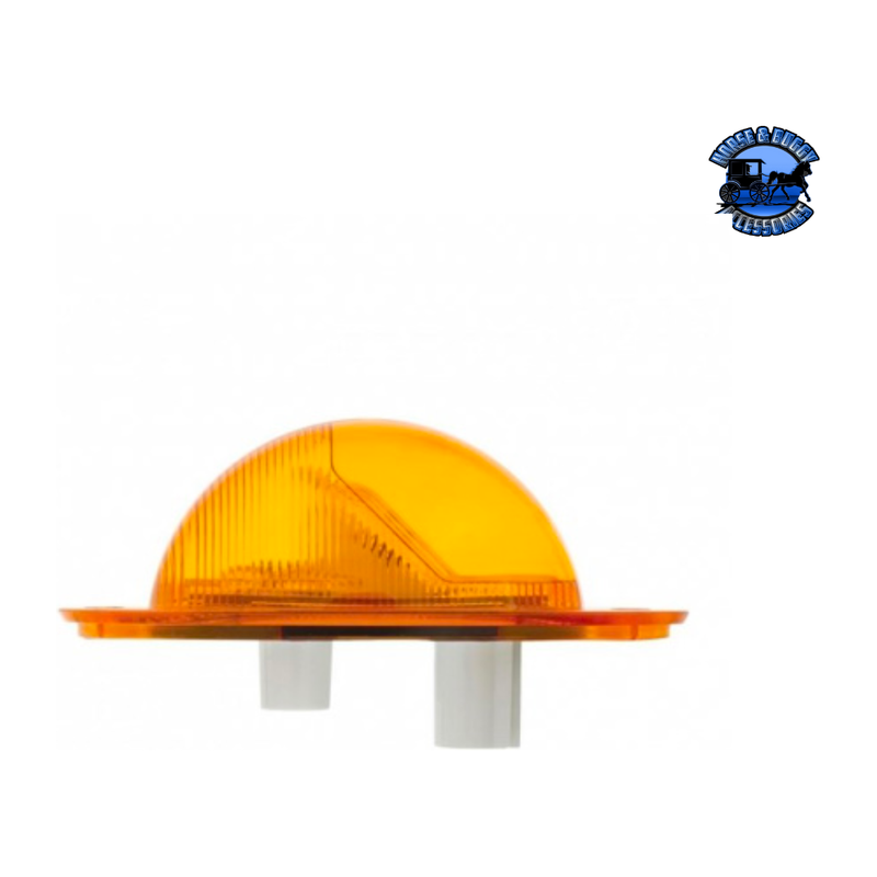 7 LED TURN SIGNAL LIGHT FOR 2008-2017 FREIGHTLINER CASCADIA - DOME LENS, AMBER LED/CLEAR LENS (Choose Color) TURN SIGNAL Amber,Clear Orange